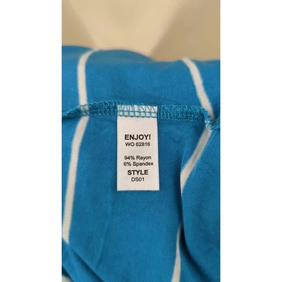 Michael Stars Harlow Stripe Island Atlantic Maxi Dress Aqua Blue Racerback S - Picture 9 of 9